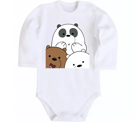 Детский боди Намальовані ведмедики Белый фото