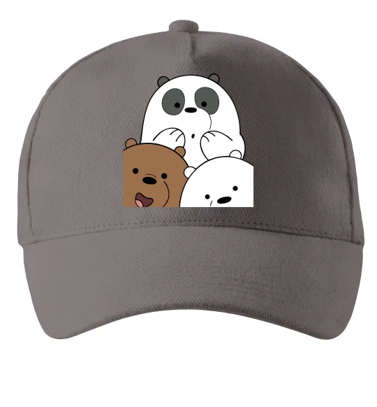 Кепка Намальовані ведмедики Серый фото