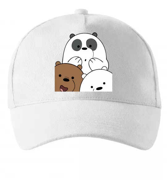 Кепка Намальовані ведмедики Белый фото