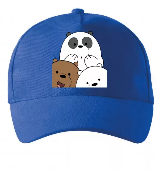 Кепка Намальовані ведмедики Ярко-синий фото