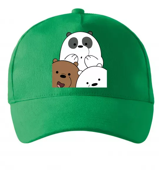 Кепка Намальовані ведмедики Зеленый фото