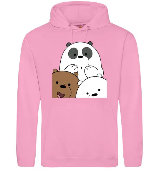 Мужская толстовка (худи) Намальовані ведмедики Розовый фото