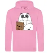 Женская толстовка (худи) Намальовані ведмедики Розовый фото