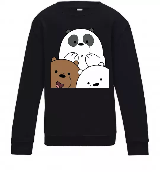 Детский Свитшот Намальовані ведмедики Черный фото