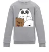 Детский Свитшот Намальовані ведмедики Серый меланж фото