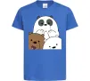 Детская футболка Намальовані ведмедики Ярко-синий фото