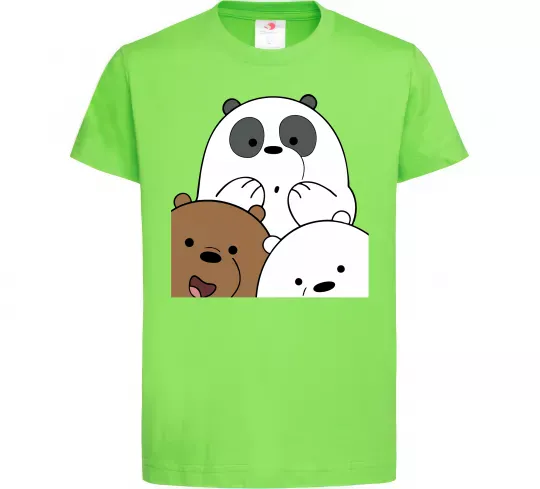 Детская футболка Намальовані ведмедики Лаймовый фото