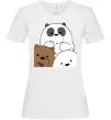 Женская футболка Намальовані ведмедики Белый Женская футболка Намальовані ведмедики Белый фото