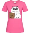 Женская футболка Намальовані ведмедики Ярко-розовый Женская футболка Намальовані ведмедики Ярко-розовый фото