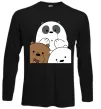 Лонгслив Намальовані ведмедики Черный фото