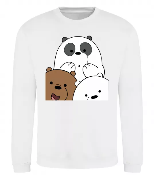 Світшот Намальовані ведмедики Білий фото