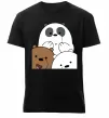 Чоловіча преміум футболка Намальовані ведмедики Чорний фото