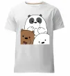 Чоловіча преміум футболка Намальовані ведмедики Білий фото