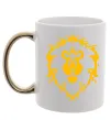 Чашка з кольоровою ручкою Warcraft герб Lions Pride Золото фото