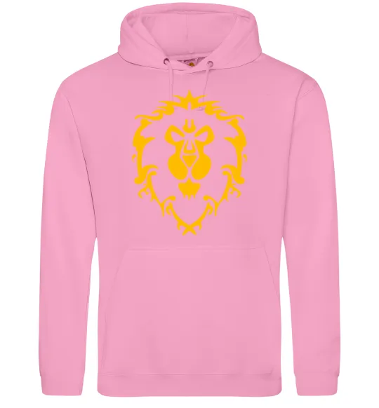 Мужская толстовка (худи) Warcraft герб Lions Pride Розовый фото