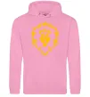 Мужская толстовка (худи) Warcraft герб Lions Pride Розовый фото