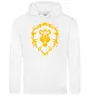 Мужская толстовка (худи) Warcraft герб Lions Pride Белый фото