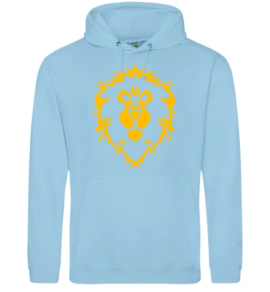 Мужская толстовка (худи) Warcraft герб Lions Pride Голубой фото