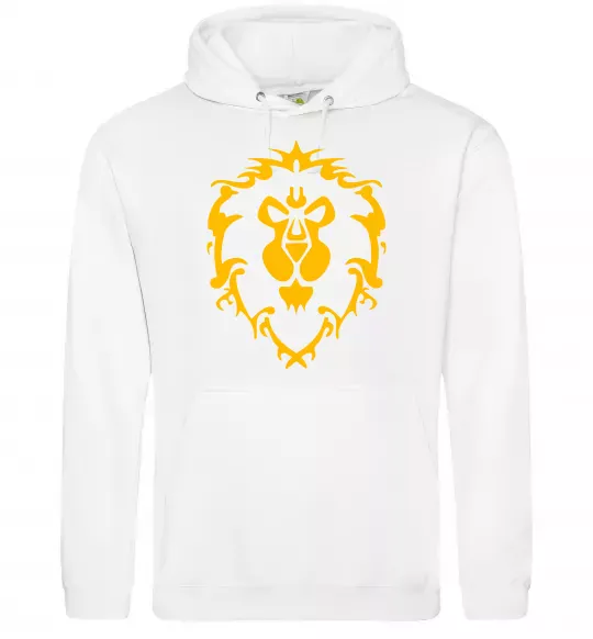 Женская толстовка (худи) Warcraft герб Lions Pride Белый фото