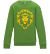 Дитячий світшот Warcraft герб Lions Pride Лаймовий фото