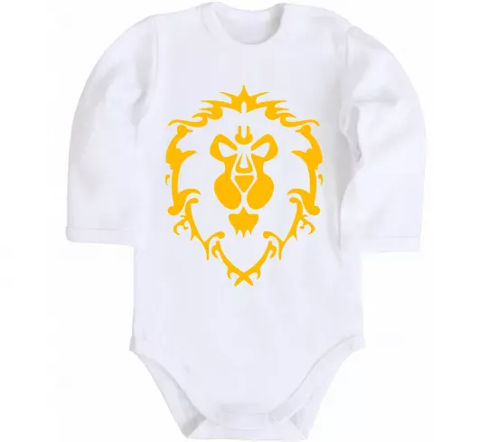 Дитячий бодік Warcraft герб Lions Pride Білий фото