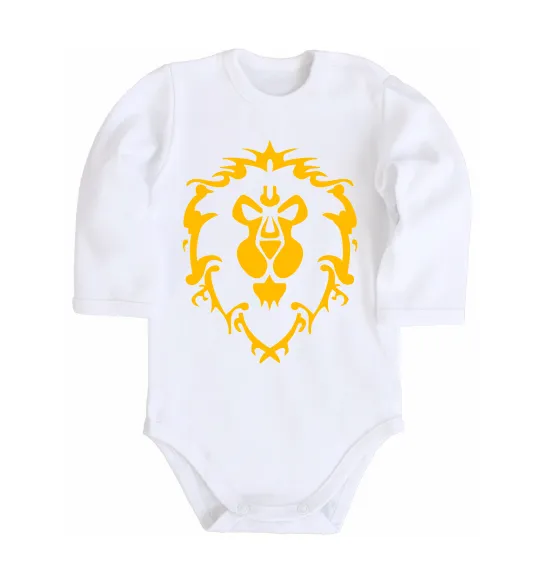 Дитячий бодік Warcraft герб Lions Pride Білий фото