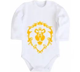 Дитячий бодік Warcraft герб Lions Pride Білий фото