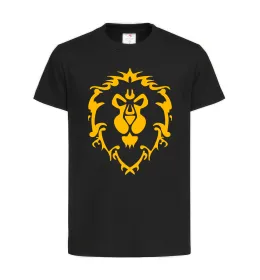 Детская футболка Warcraft герб Lions Pride Черный фото