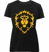Женская премиум футболка Warcraft герб Lions Pride Черный фото