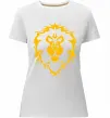 Женская премиум футболка Warcraft герб Lions Pride Белый фото