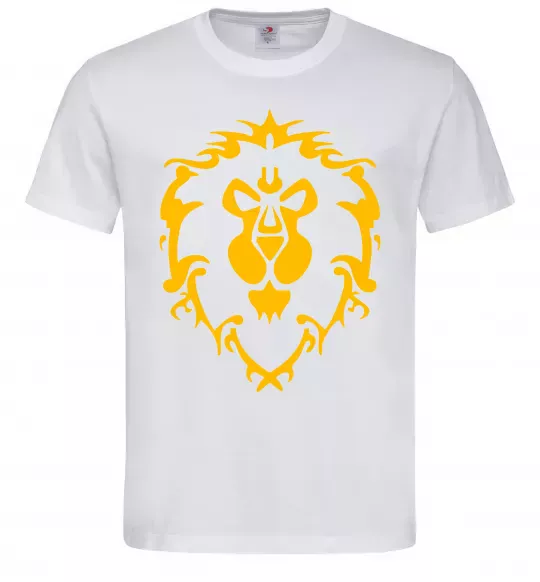 Мужская футболка Warcraft герб Lions Pride Белый фото