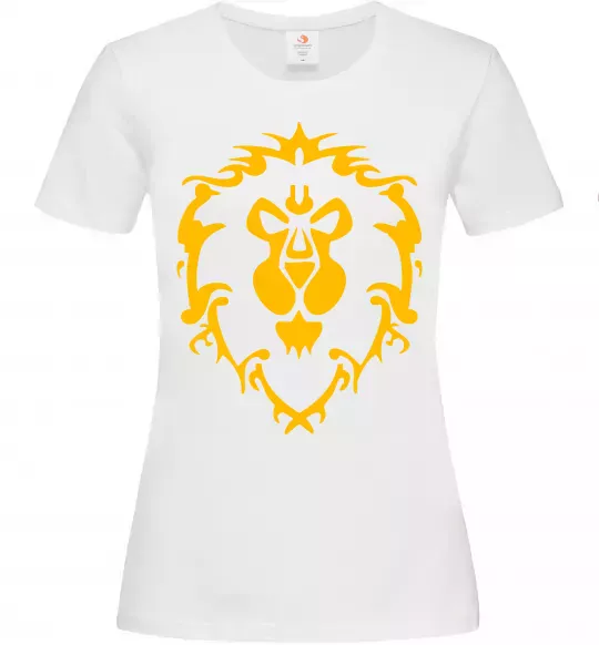 Женская футболка Warcraft герб Lions Pride Белый фото