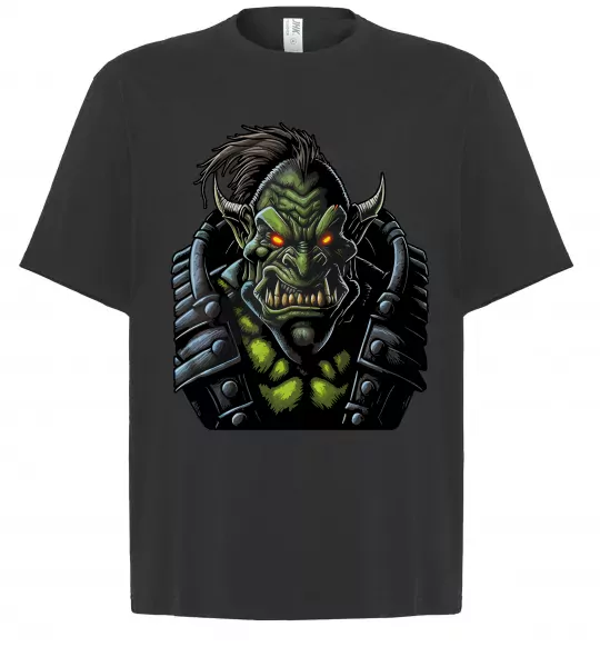 Футболка Оверсайз Warcraft орк Черный фото