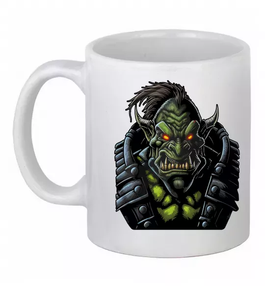 Чашка керамическая Warcraft орк Белый фото