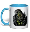 Чашка з кольоровою ручкою Warcraft орк Блакитний Чашка з кольоровою ручкою Warcraft орк Блакитний фото