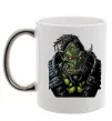 Чашка з кольоровою ручкою Warcraft орк Срібло Чашка з кольоровою ручкою Warcraft орк Срібло фото