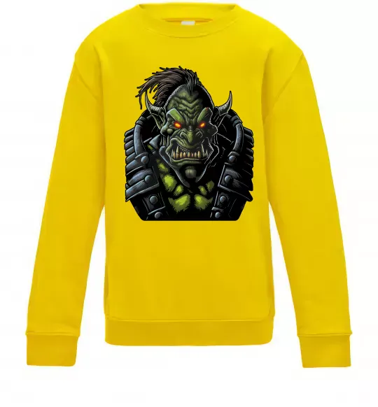 Детский Свитшот Warcraft орк Солнечно желтый фото