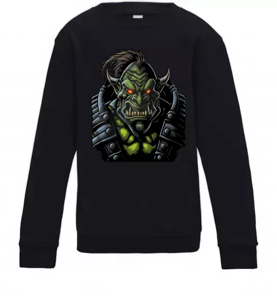 Детский Свитшот Warcraft орк Черный фото