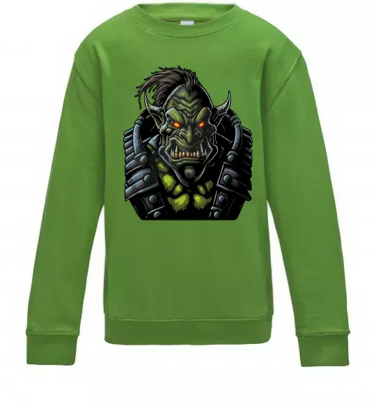 Детский Свитшот Warcraft орк Лаймовый фото