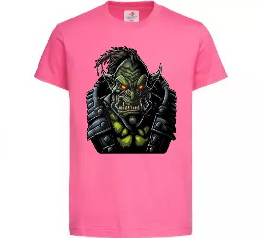 Дитяча футболка Warcraft орк Яскраво-рожевий фото