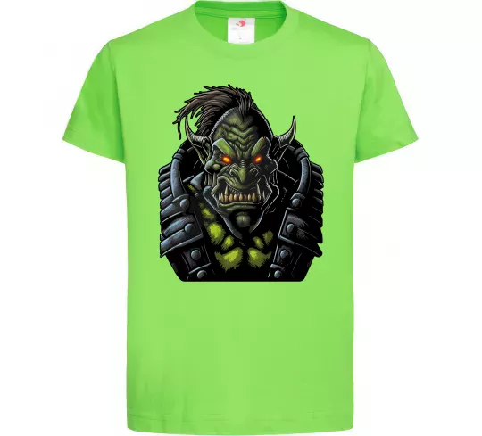Дитяча футболка Warcraft орк Лаймовий фото