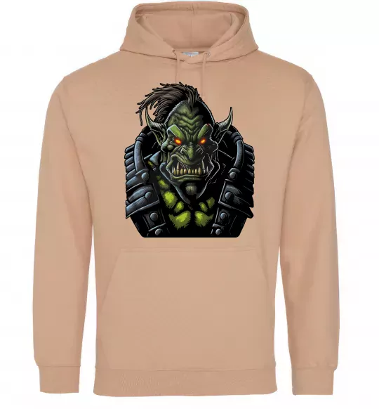 Чоловіча толстовка (худі) Warcraft орк Пісочний фото