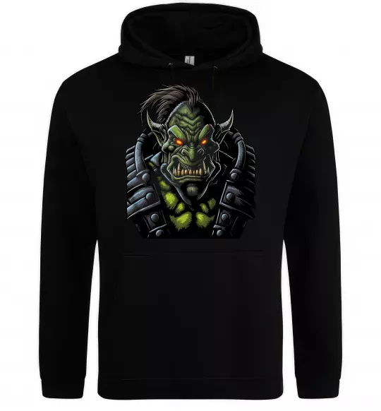 Женская толстовка (худи) Warcraft орк Черный фото