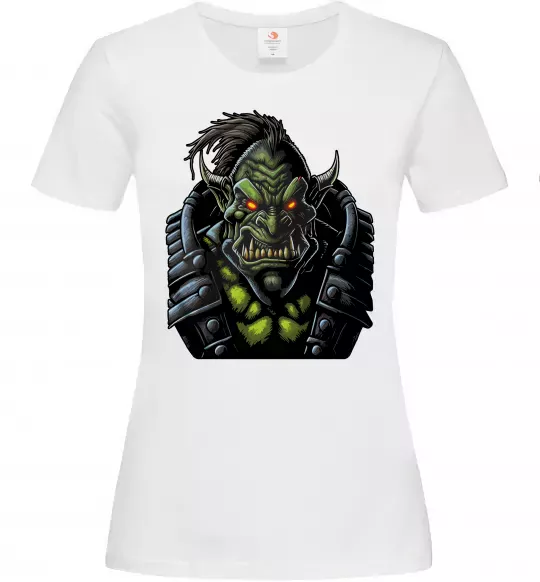 Женская футболка Warcraft орк Белый фото