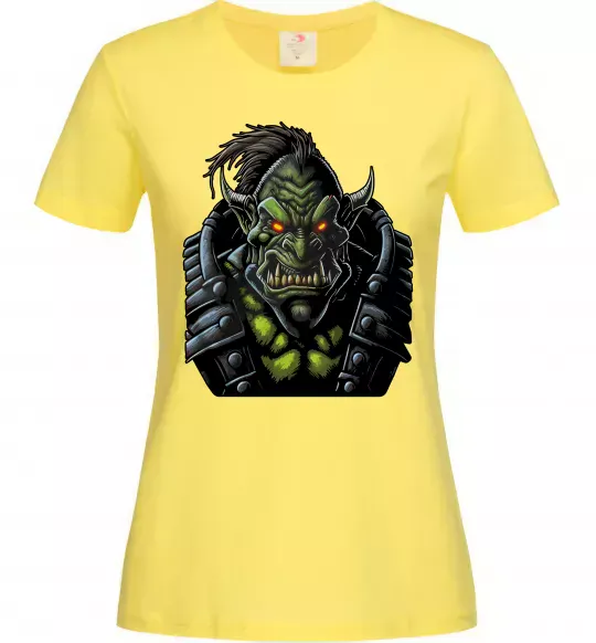 Женская футболка Warcraft орк Лимонный фото