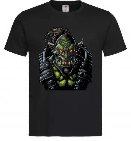 Мужская футболка Warcraft орк Черный фото