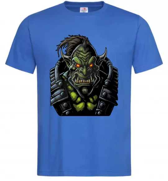 Мужская футболка Warcraft орк Ярко-синий фото