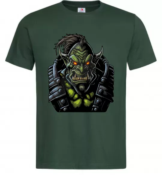 Мужская футболка Warcraft орк Темно-зеленый фото