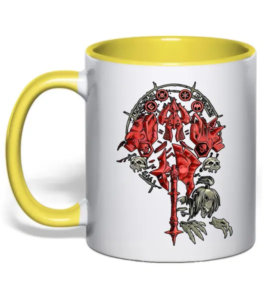 Чашка с цветной ручкой Warcraft печатка Лимонный фото