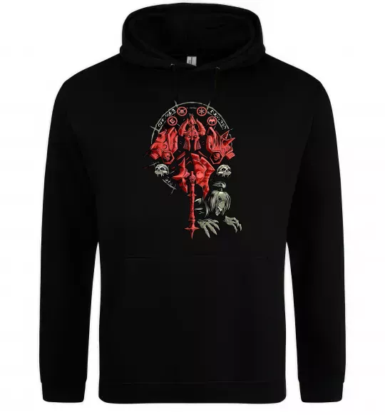 Чоловіча толстовка (худі) Warcraft печатка Чорний фото